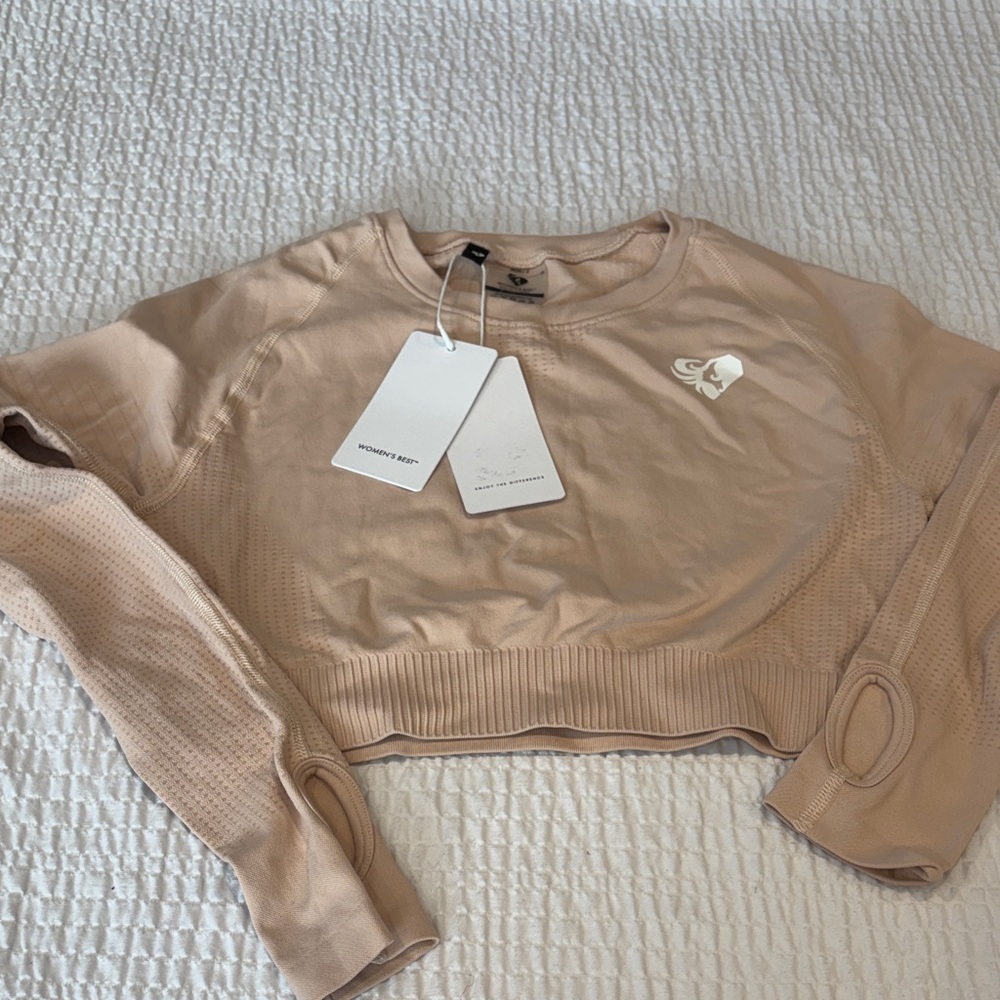 Women's Best Power  Seamless Long-Sleeve Crop Top - Nude
Size L